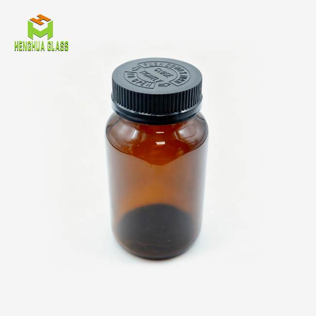 150ml Amber Capsule Glass Jar